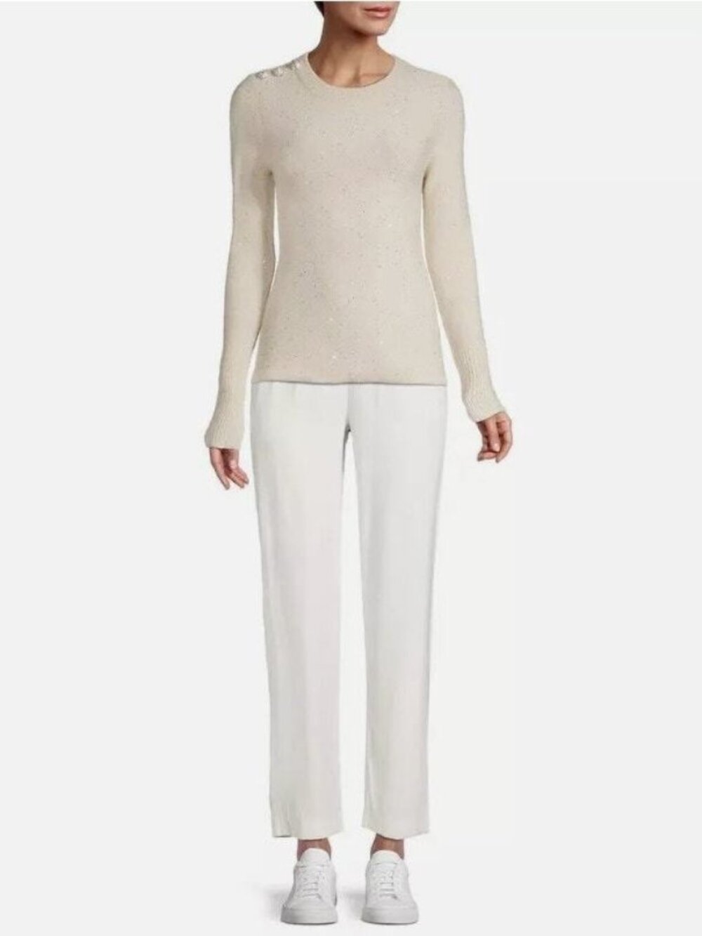 LILLY PULITZER Women's Cream Coconut Alaura Elastic Waist Pull-On Pants Size XL